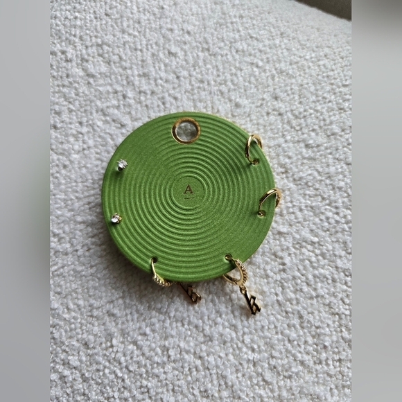 Anthropologie, Demi Fine,‎ Set/Three 14k Gold Plated Monogram Earrings, Letter K - Picture 1 of 7